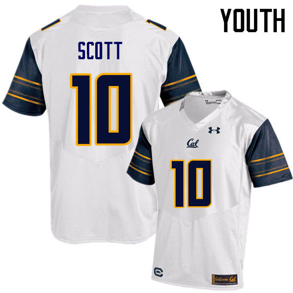 Youth #10 Daniel Scott Cal Bears (California Golden Bears College) Football Jerseys Sale-White